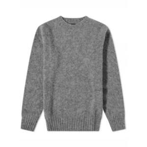 HOWLIN Relaxed Fit Wool Sweater With Ribbed Cuffs
